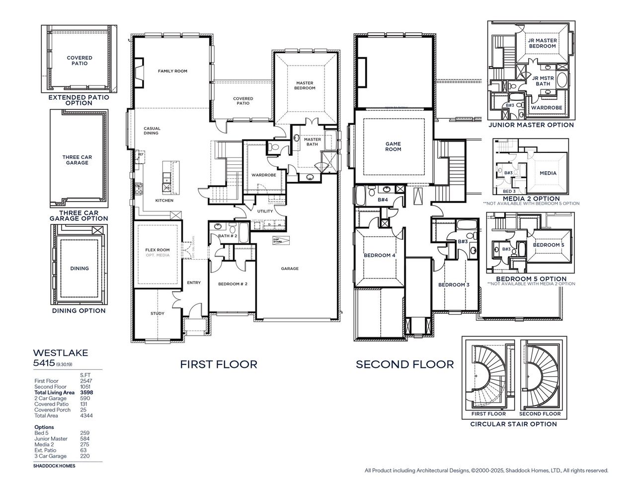 2D floor plan layout of this home in Custer Ridge Estates, Allen, TX (Image 2).
