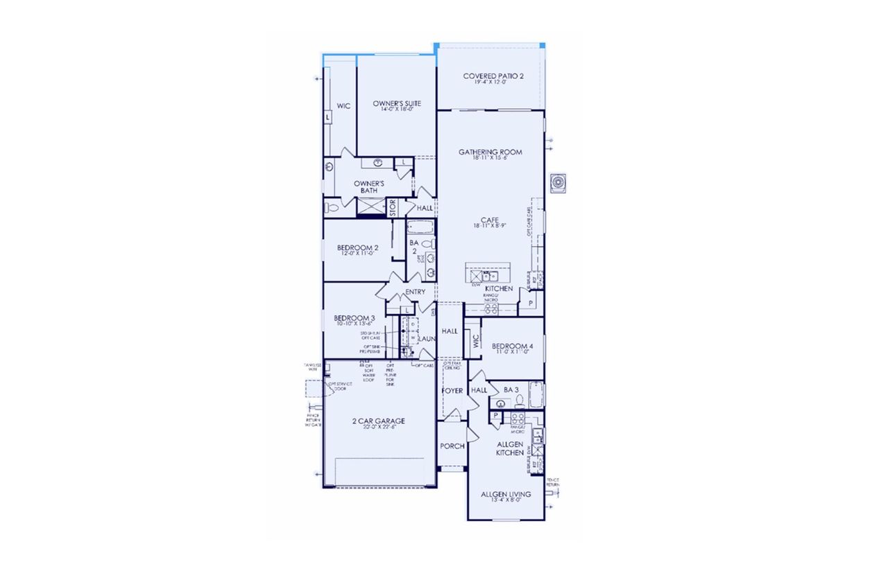 2D floor plan layout of this home in Soleo, San Tan Valley, AZ (Image 2).
