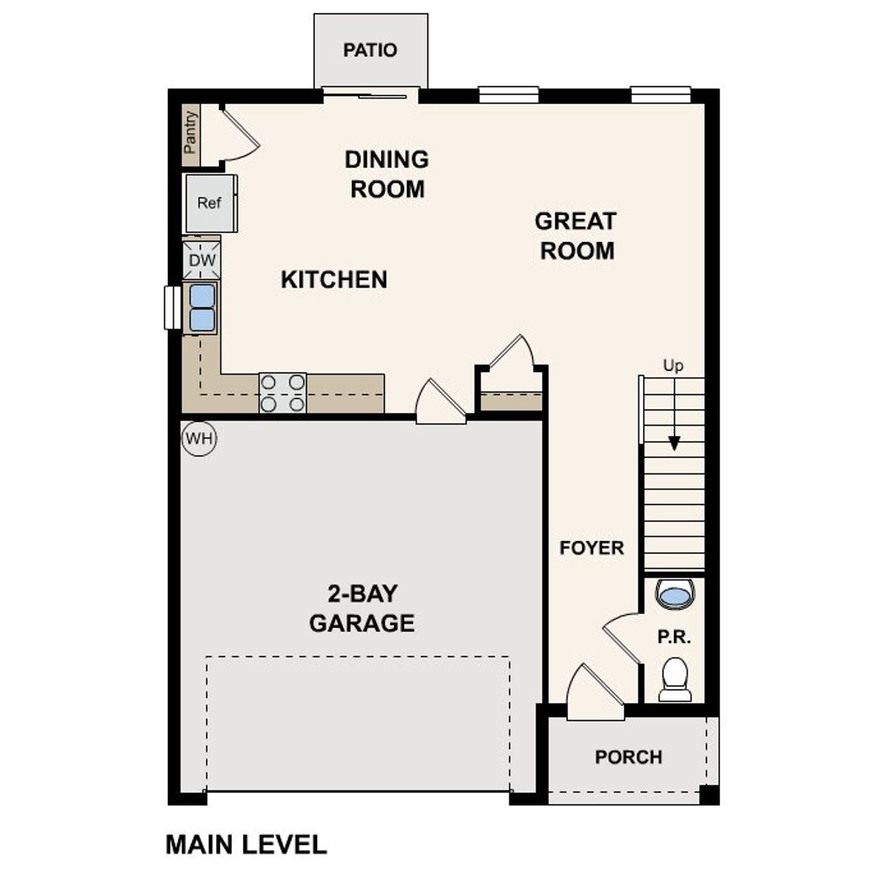 2D floor plan layout for the Lynford by Century Complete in Scenic Terrace, Haines City, FL (Image 2).