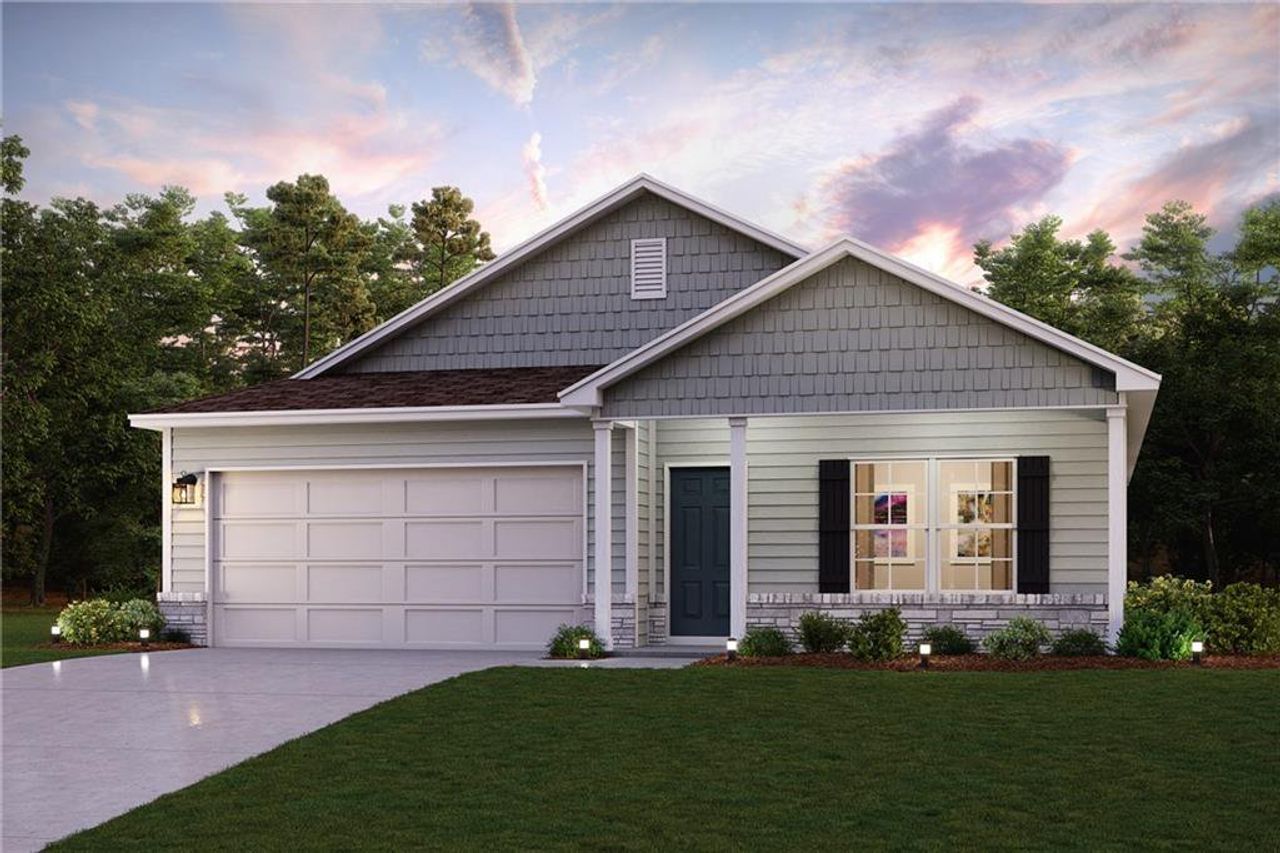 Front exterior of a new home in Urban's Place, Chatsworth, GA, highlighting curb appeal (Image 2).