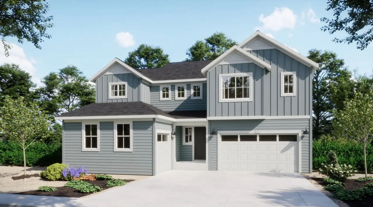 Representative exterior photo of a completed home built from the 5005 by Risewell Homes in Mead Crossing, Mead, CO (Image 2).