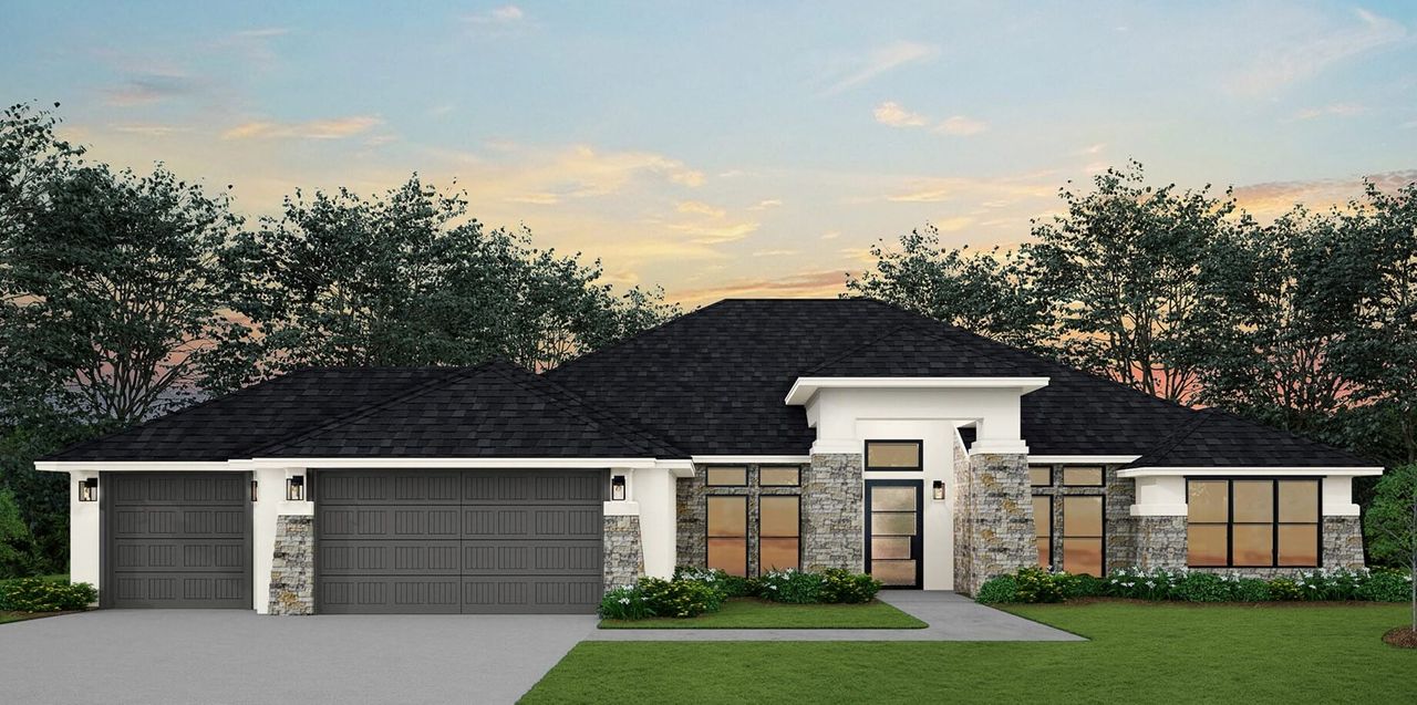 Representative exterior photo of a completed home built from the Brazos by Flintrock Builder in Bella Charca, Nolanville, TX (Image 2).
