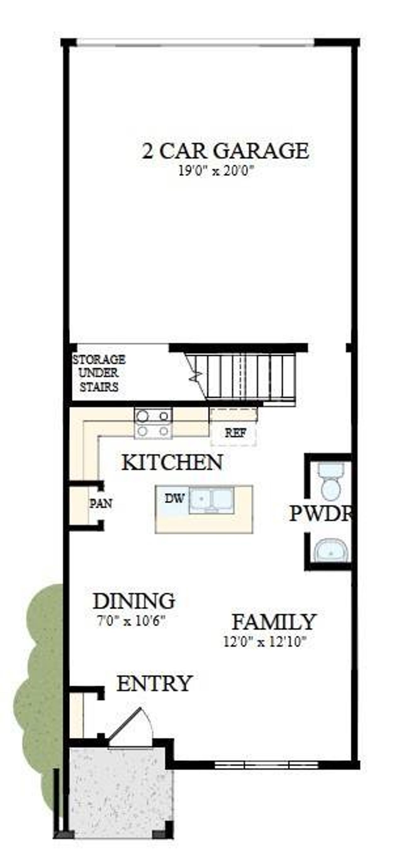Welcoming open floorplan.