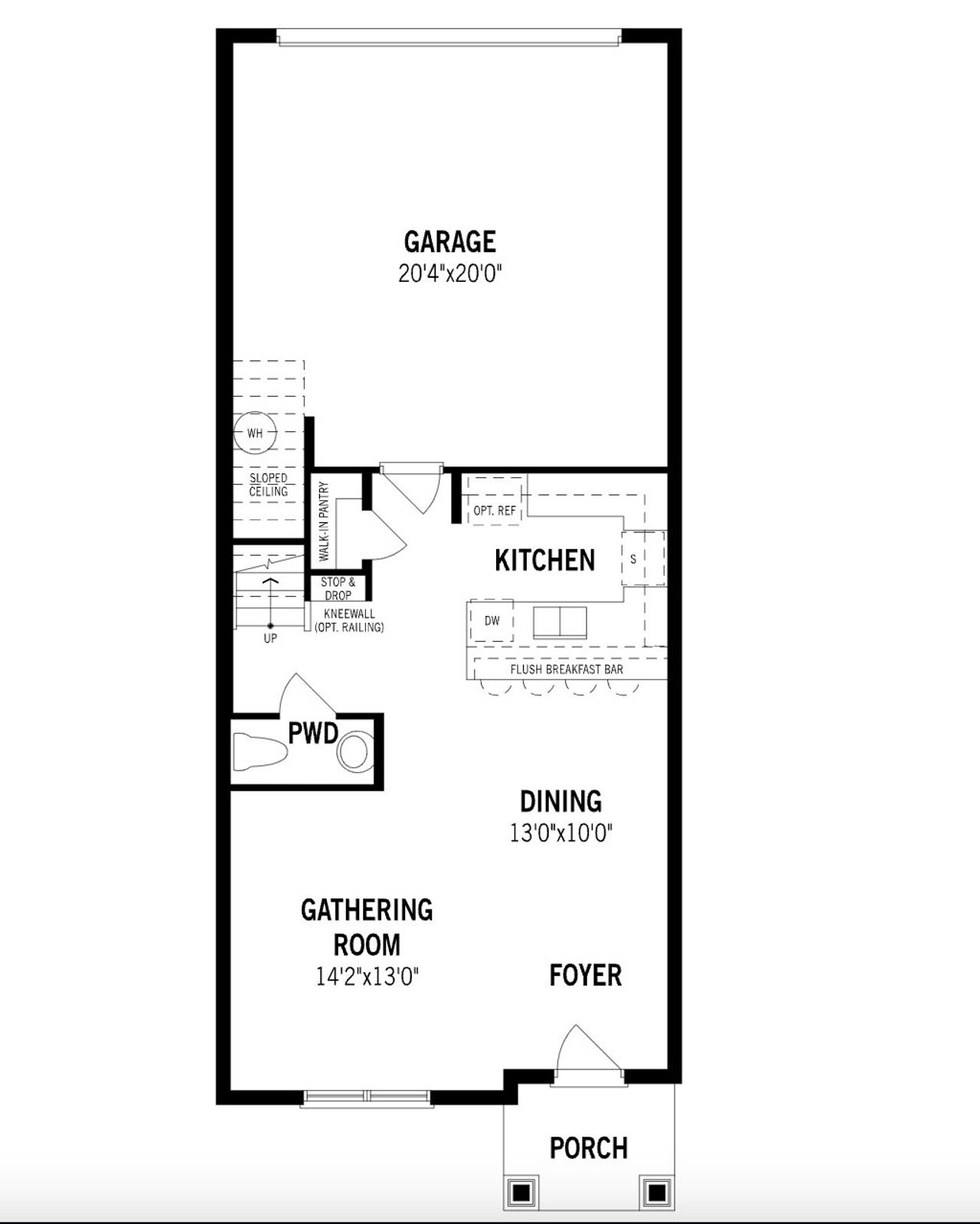 2D floor plan layout of this home in Gardenia Reserve, Apopka, FL (Image 2).