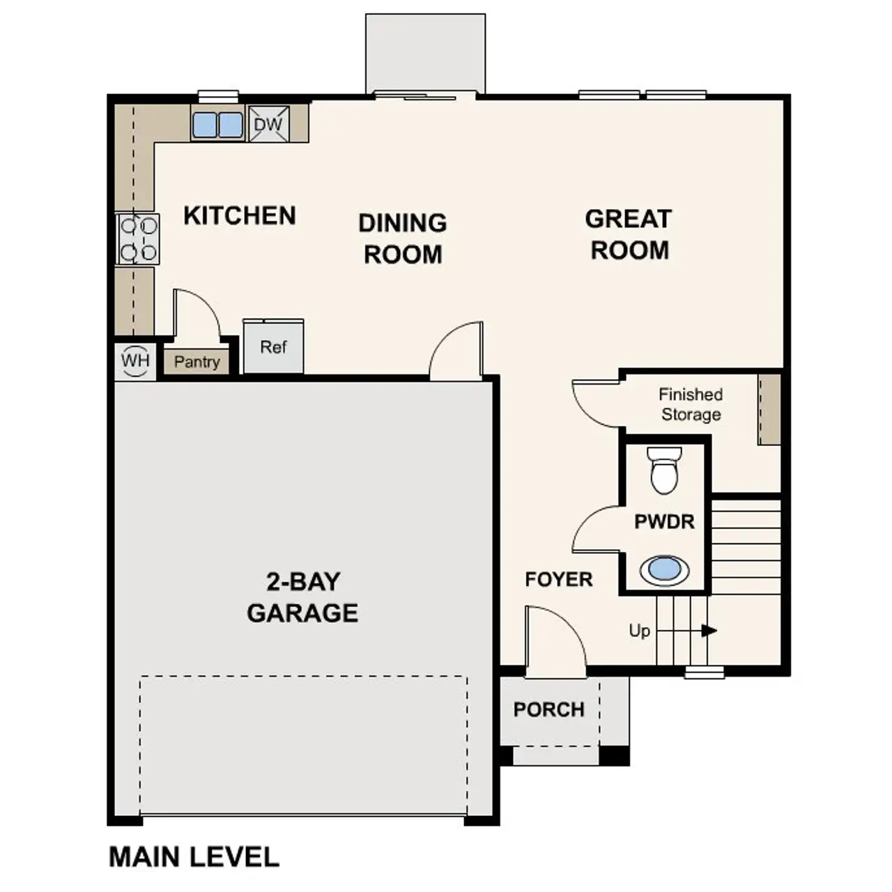 2D floor plan layout of this home in Western Crossings, Florence, AZ (Image 2).