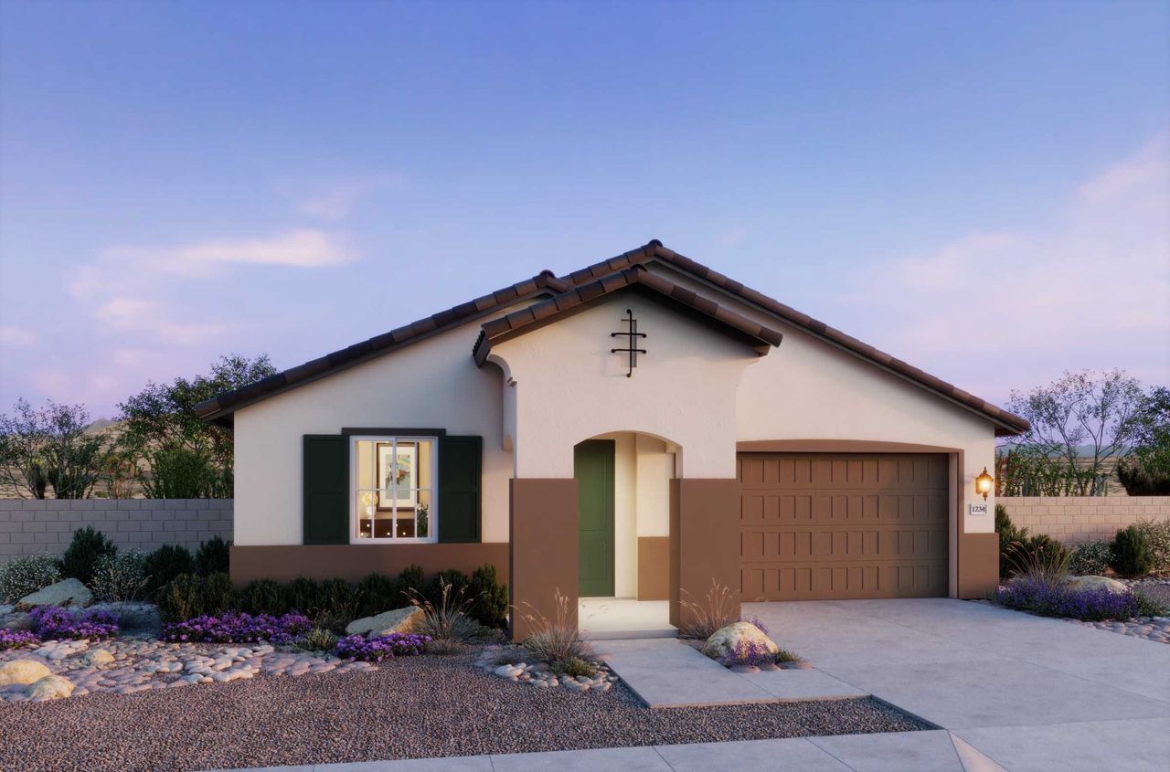 Representative exterior photo of a completed home built from the 4001 by Risewell Homes in Frontera, Surprise, AZ (Image 2).