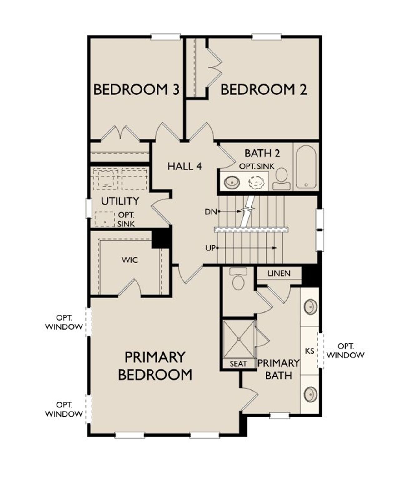 2D floor plan layout for the Givhans by Ashton Woods in Midtown at Nexton, Summerville, SC (Image 2).