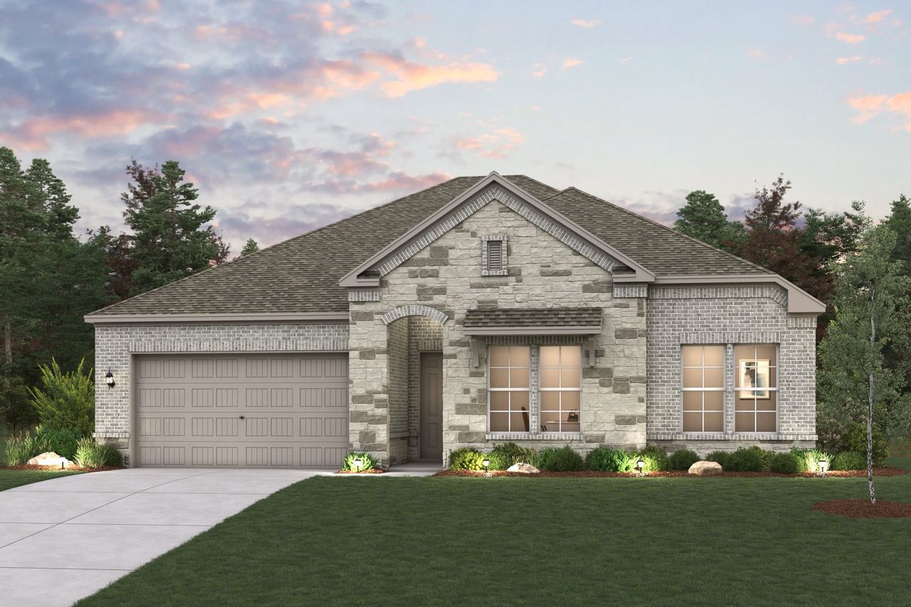 A house with a garage.