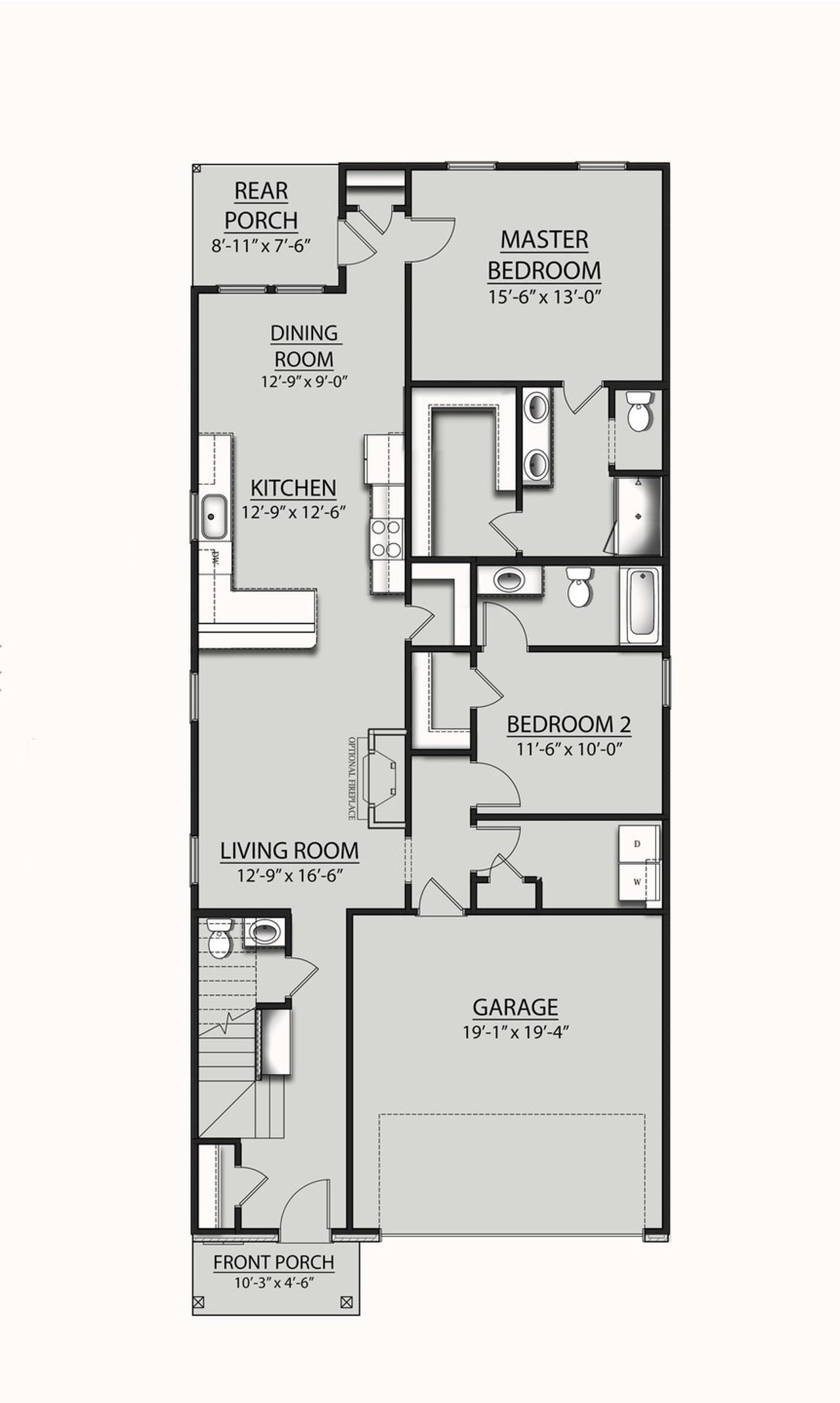 2D floor plan layout for the Bethany II H by DSLD Homes in Aldeana, Bonney, TX (Image 2).