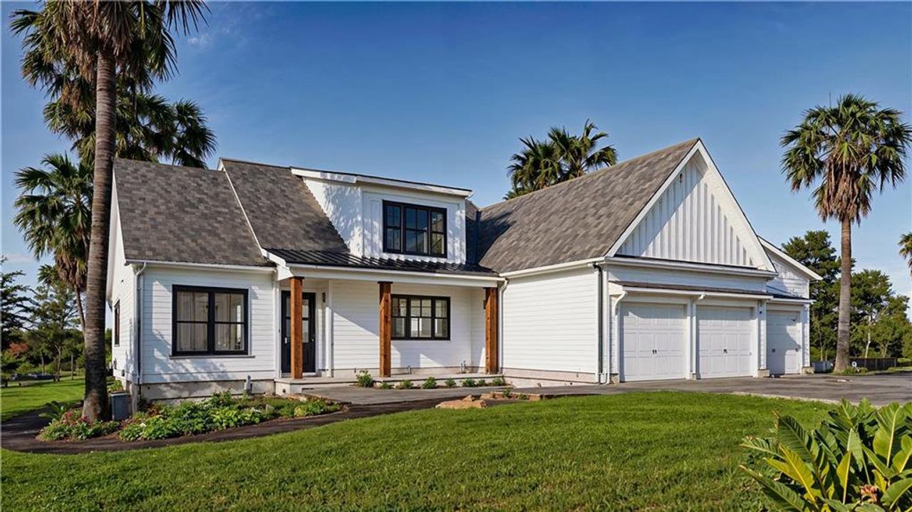 Front exterior of a new home in , Ball Ground, GA, highlighting curb appeal (Image 2).