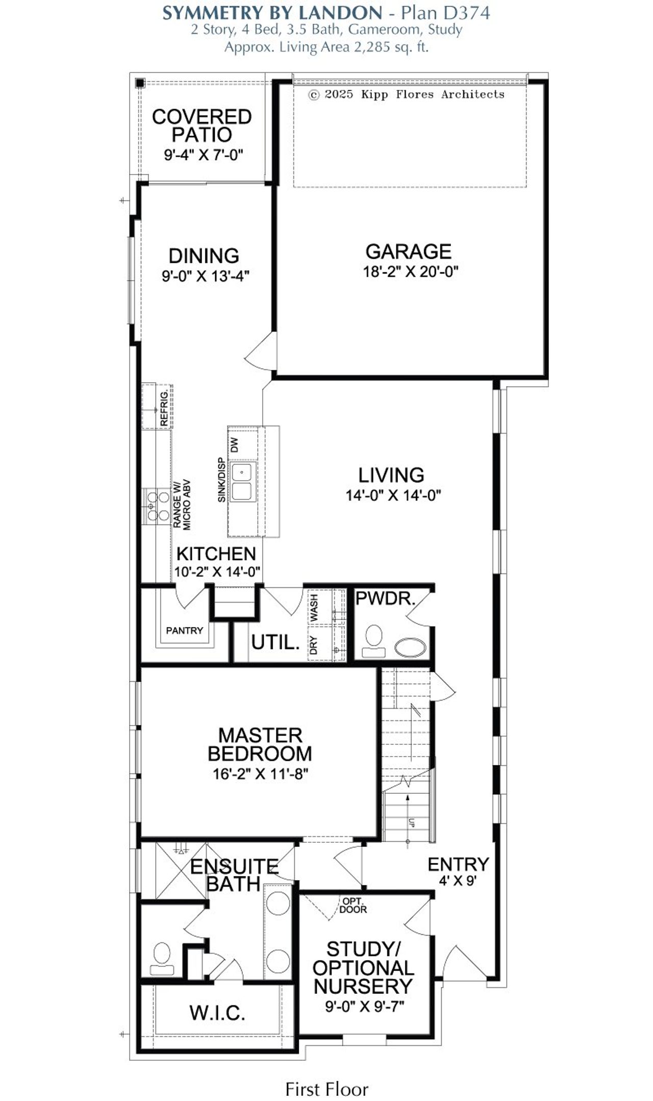 2D floor plan layout of this home in Lexington Frisco, Frisco, TX (Image 2).