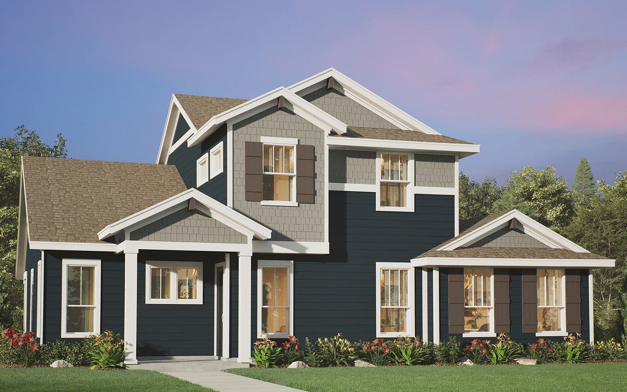 Representative exterior photo of a completed home built from the Hartwick by Brookfield Residential in Easton Park, Austin, TX (Image 2).