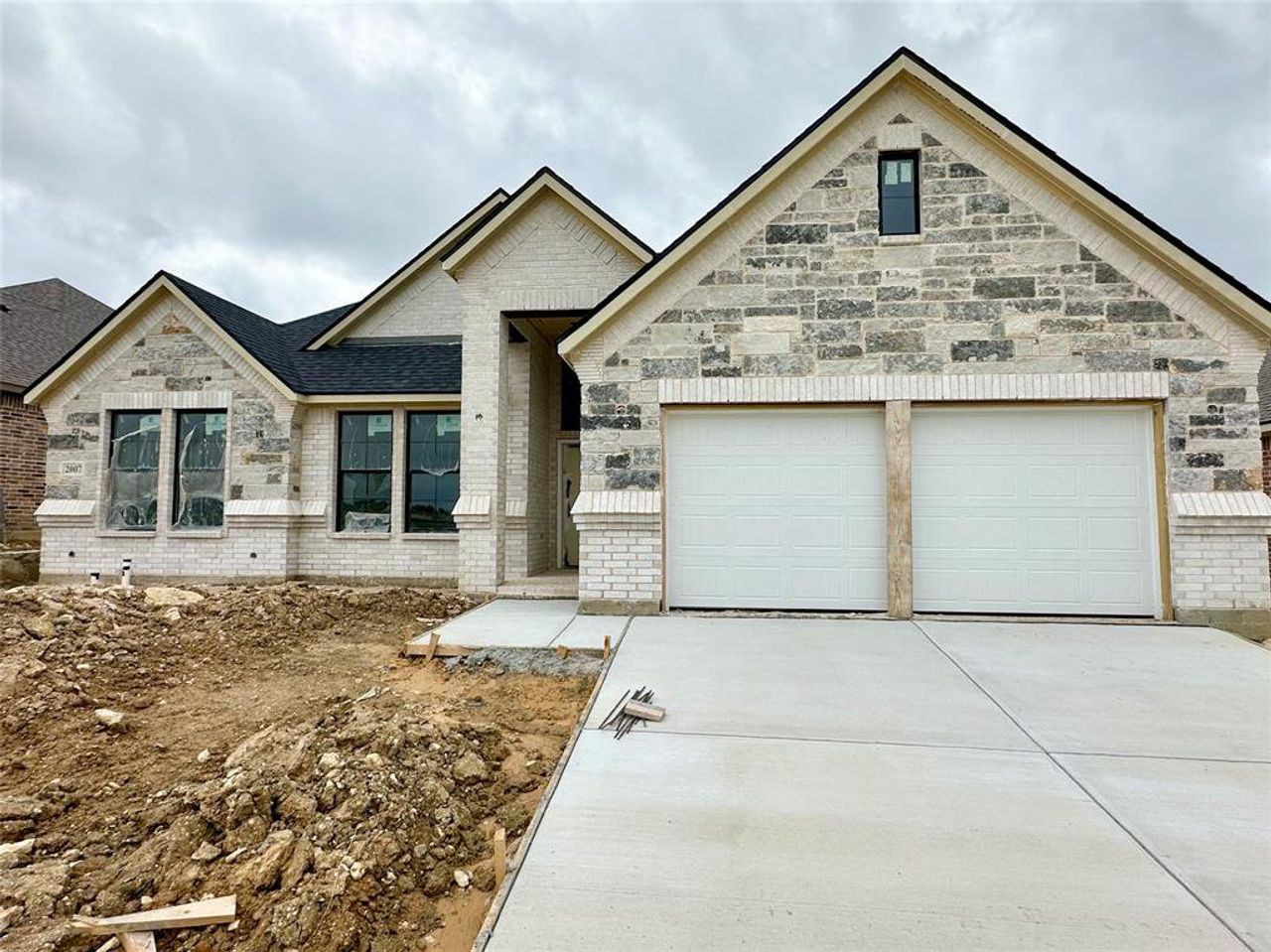In-progress construction of a new home in , Cleburne, TX (Image 2).