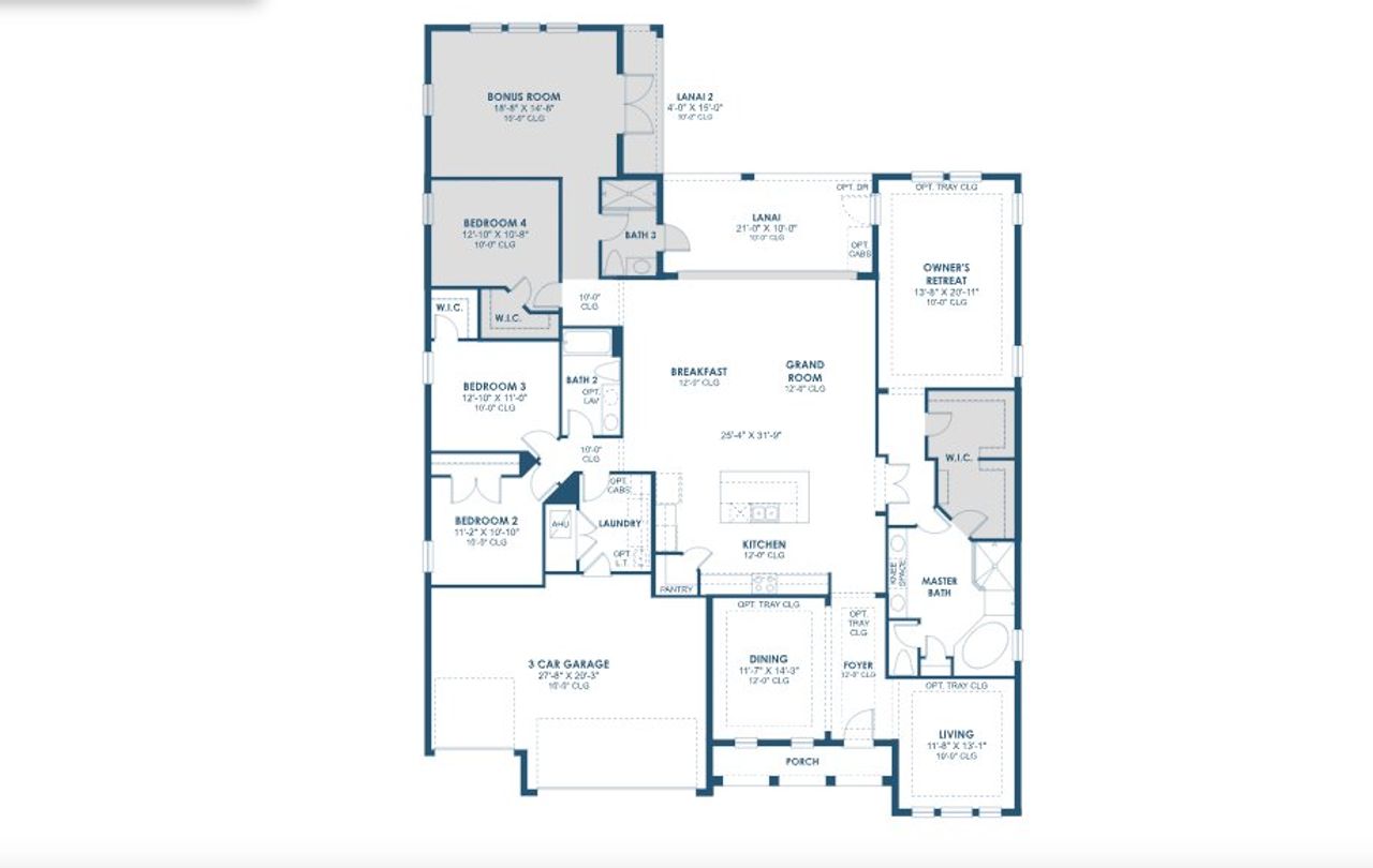 2D floor plan layout of this home in Crestwood Estates, Valrico, FL (Image 2).