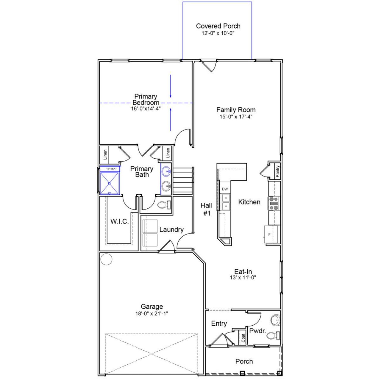 2D floor plan layout of this home in Bluefield, Lexington, SC (Image 2).