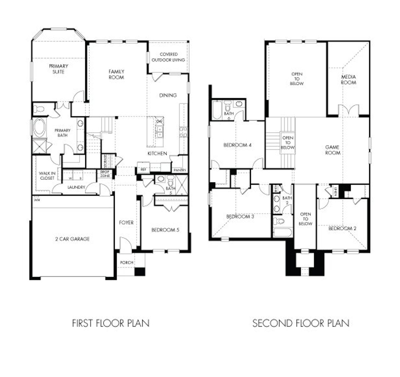 2D floor plan layout of this home in Kingdom Heights, Rosenberg, TX (Image 2).