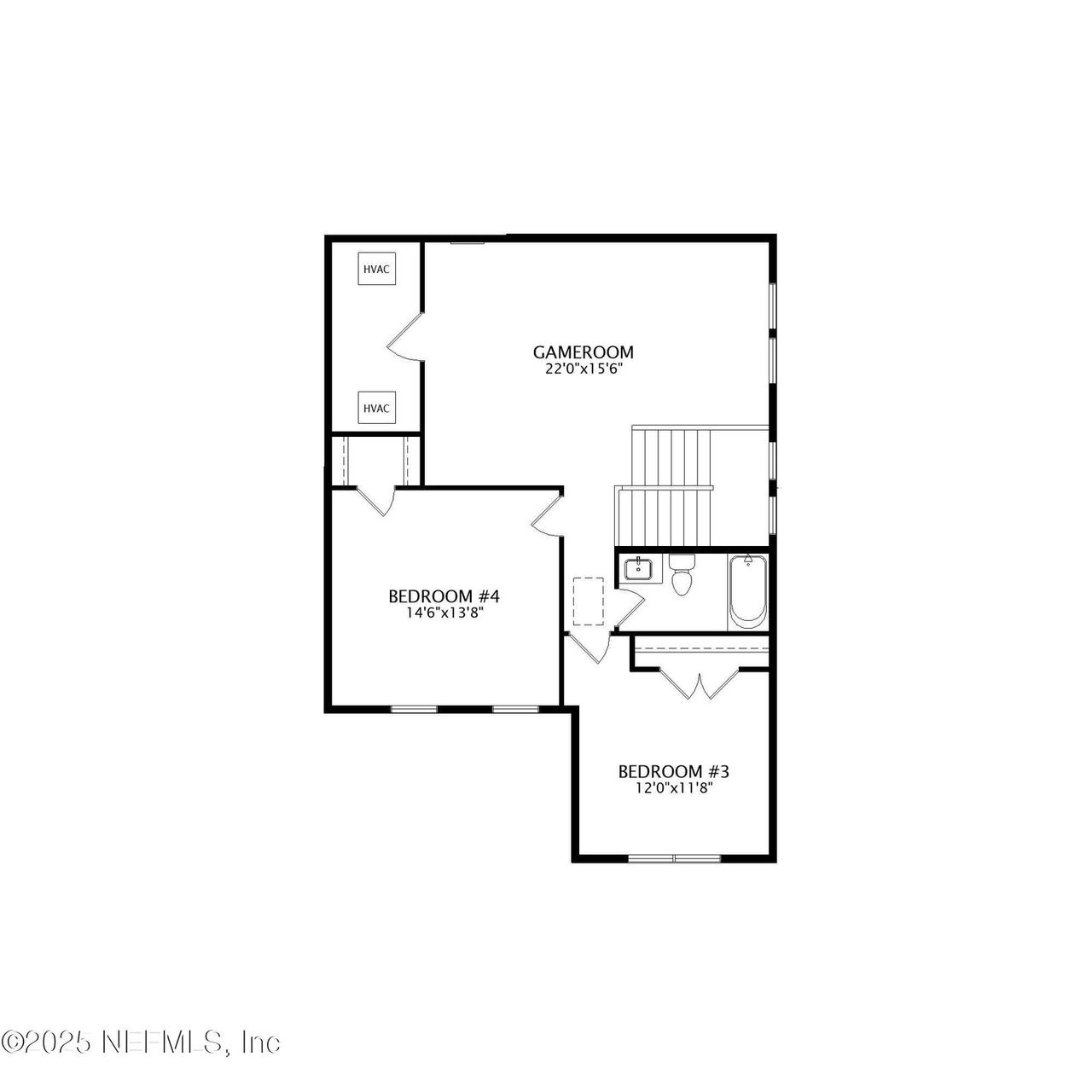 2D floor plan layout of this home in McGirt's Creek, Yulee, FL (Image 2).