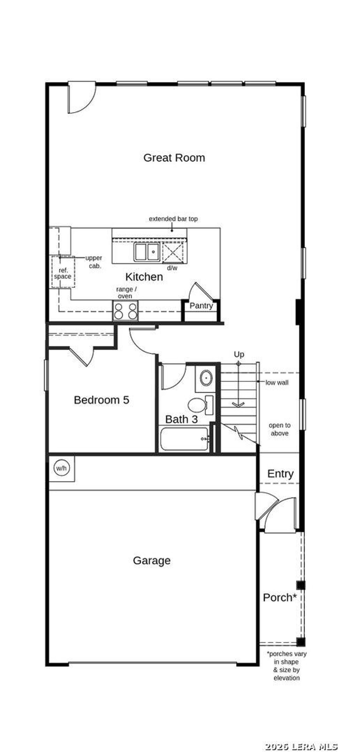 2D floor plan layout of this home in Spanish Trails Villas, San Antonio, TX (Image 2).