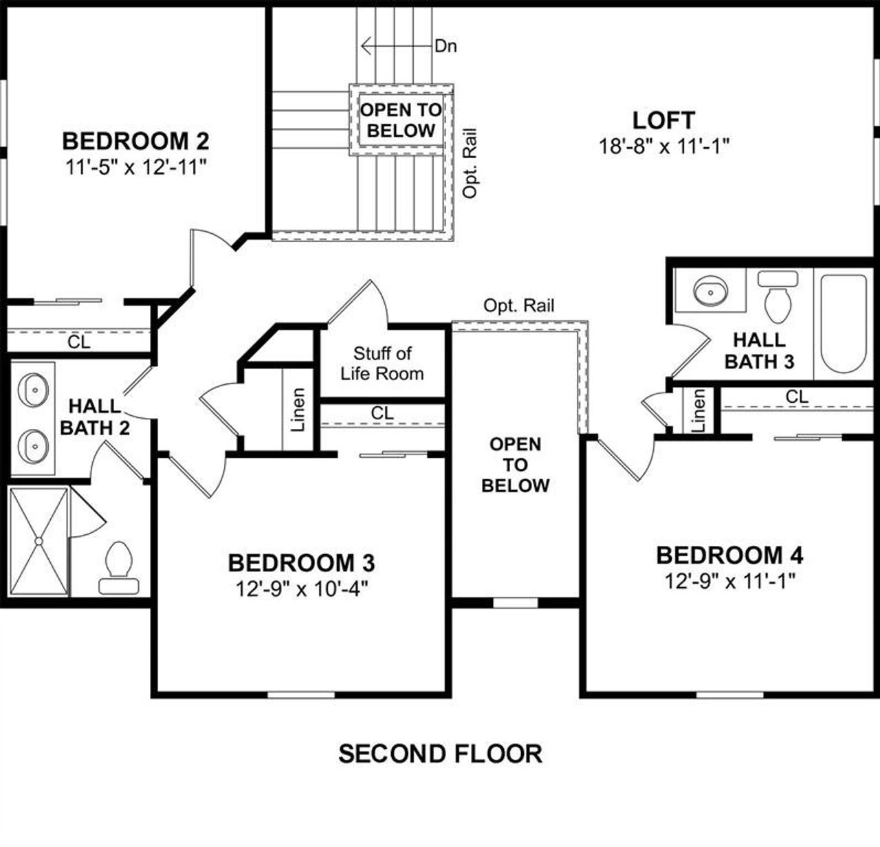 2D floor plan layout of this home in Heritage Ranch, Sherman, TX (Image 2).
