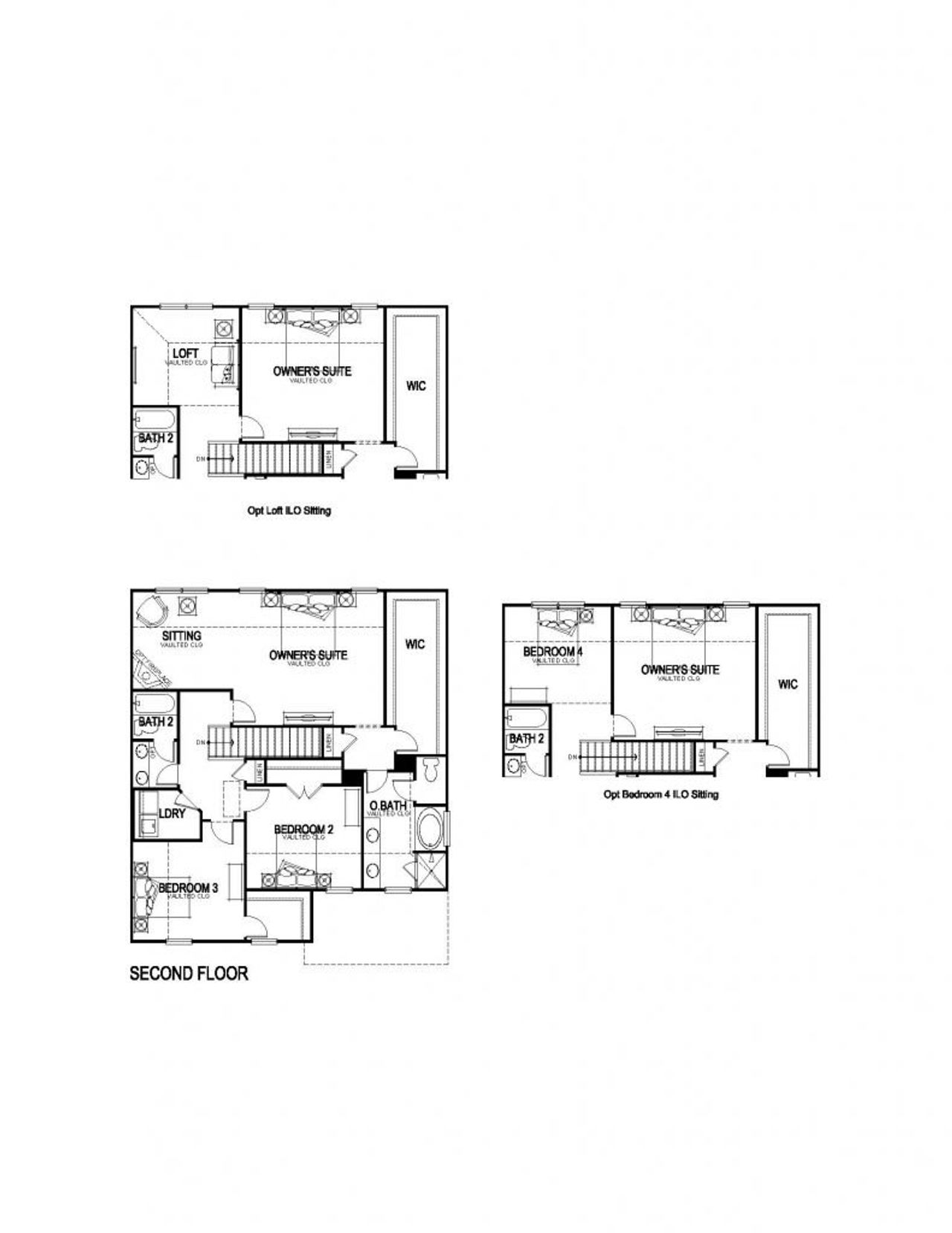 2D floor plan layout for the Wynbrooke Brick by Rockhaven Homes in Reserve at South River Gardens, Atlanta, GA (Image 2).