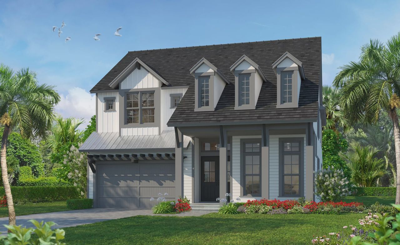 Representative exterior photo of a completed home built from the Vista Costera II - Classic Series | 50' Wide Lots by ICI Homes in Veranda Bay, Flagler Beach, FL (Image 2). Representative exterior photo of a completed home built from the Vista Costera II - Classic Series | 50' Wide Lots by ICI Homes in Veranda Bay, Flagler Beach, FL (Image 2).