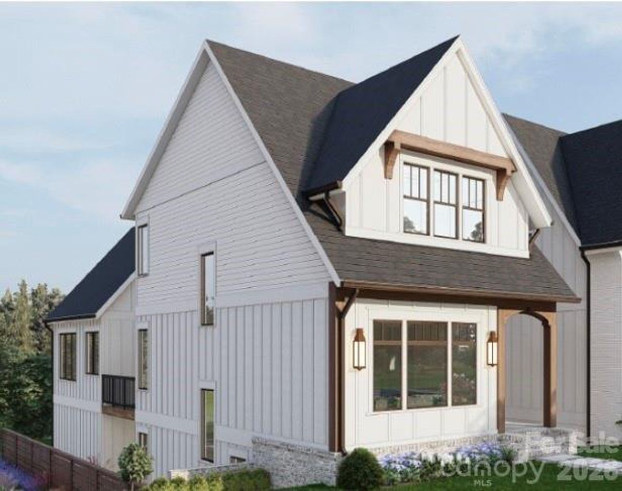 Front exterior of a new home in , Davidson, NC, highlighting curb appeal (Image 2).