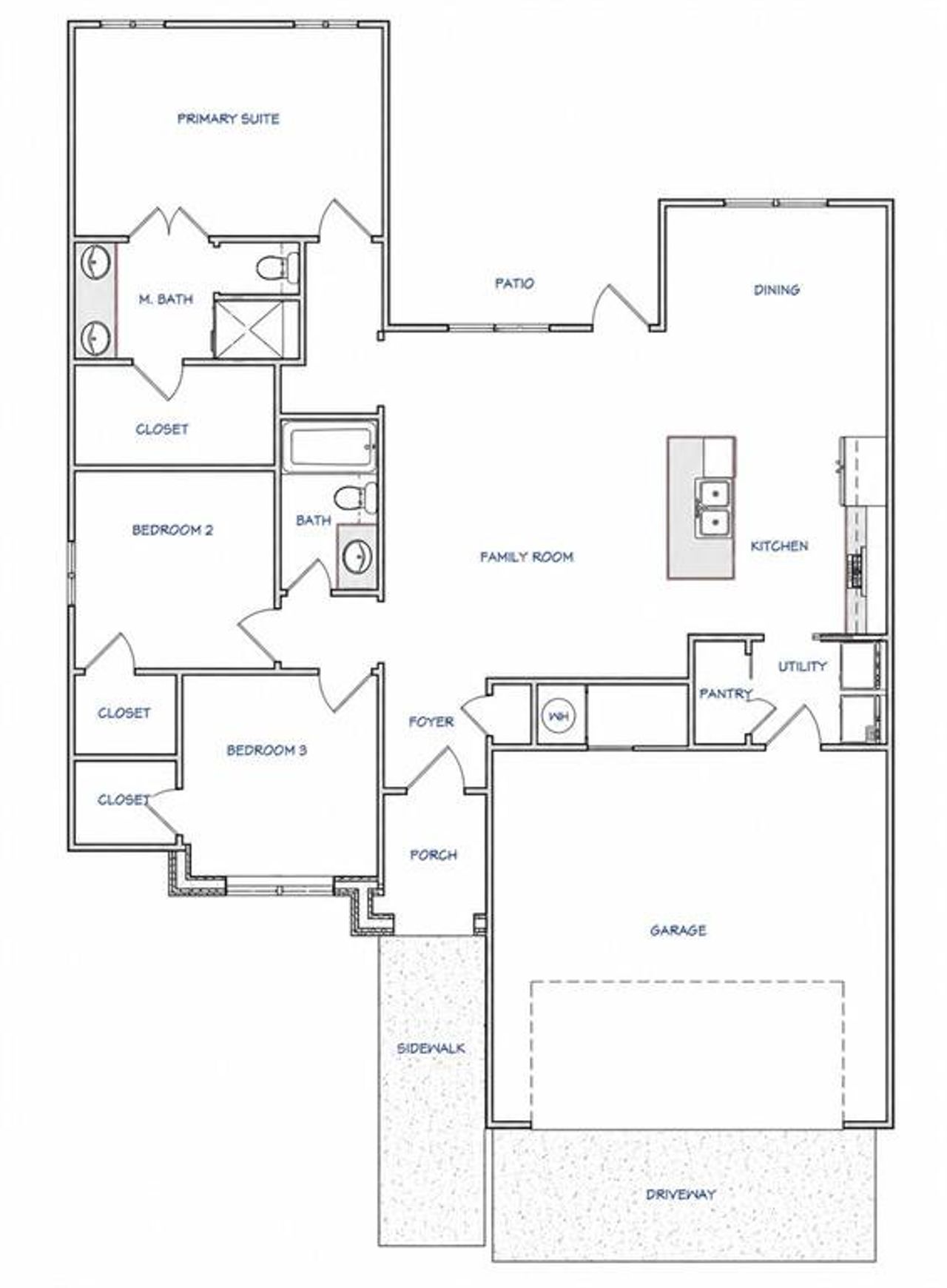 2D floor plan layout of this home in , De Leon, TX (Image 2).
