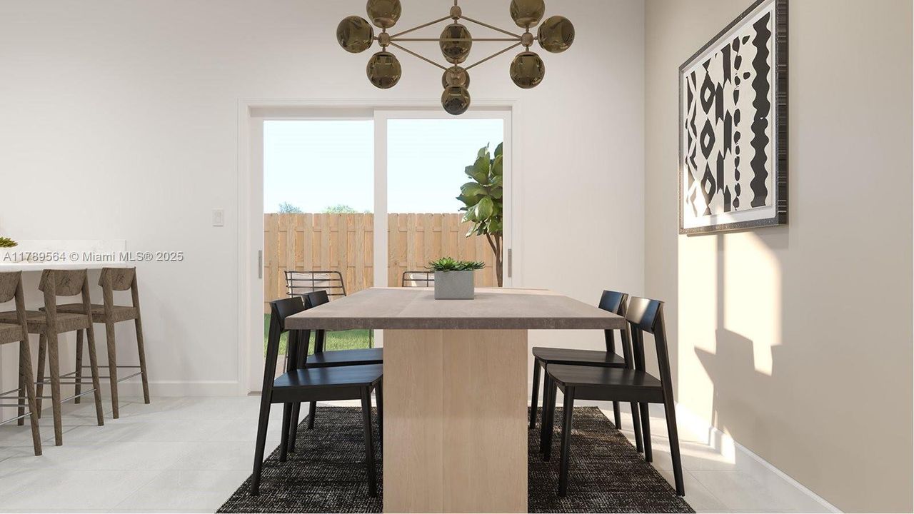 Furnished interior view inside a new home in , Miami (Image 2).