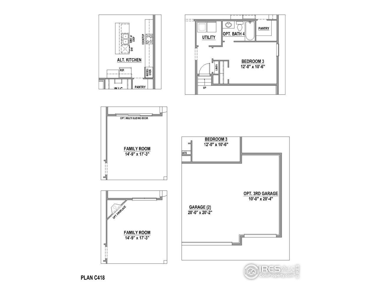 2D floor plan layout of this home in RainDance, Windsor, CO (Image 2).