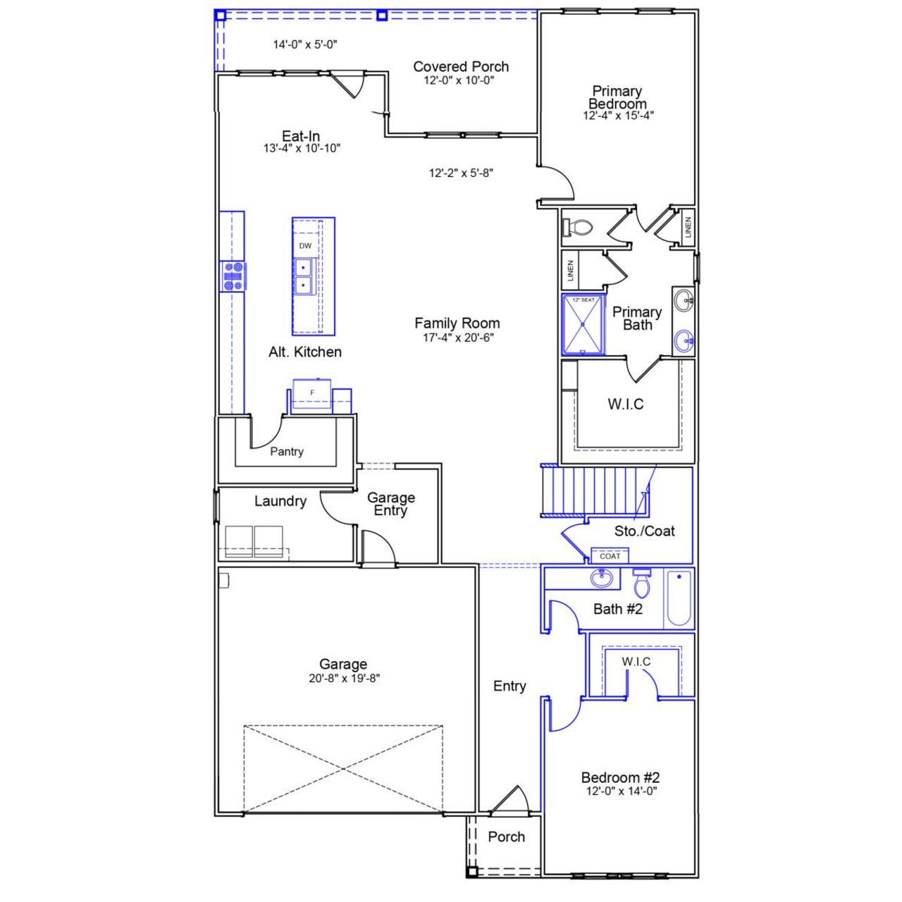 2D floor plan layout of this home in Ovation at Sweetbrier, Durham, NC (Image 2). 2D floor plan layout of this home in Ovation at Sweetbrier, Durham, NC (Image 2).