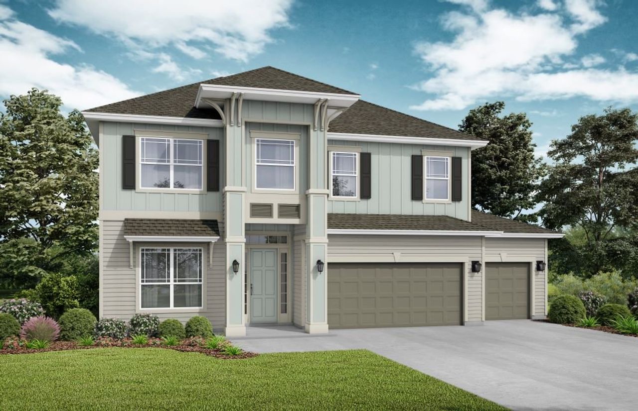 Representative exterior photo of a completed home built from the Magnolia by SEDA New Homes in Sandy Bluff, Yulee, FL (Image 2).