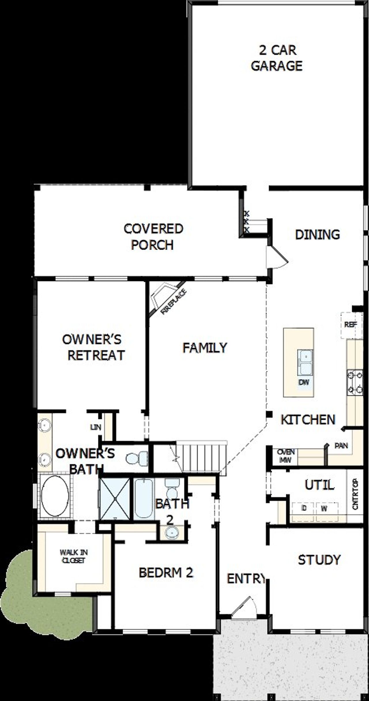 2D floor plan layout of this home in Karis - Village Series, Crowley, TX (Image 2).