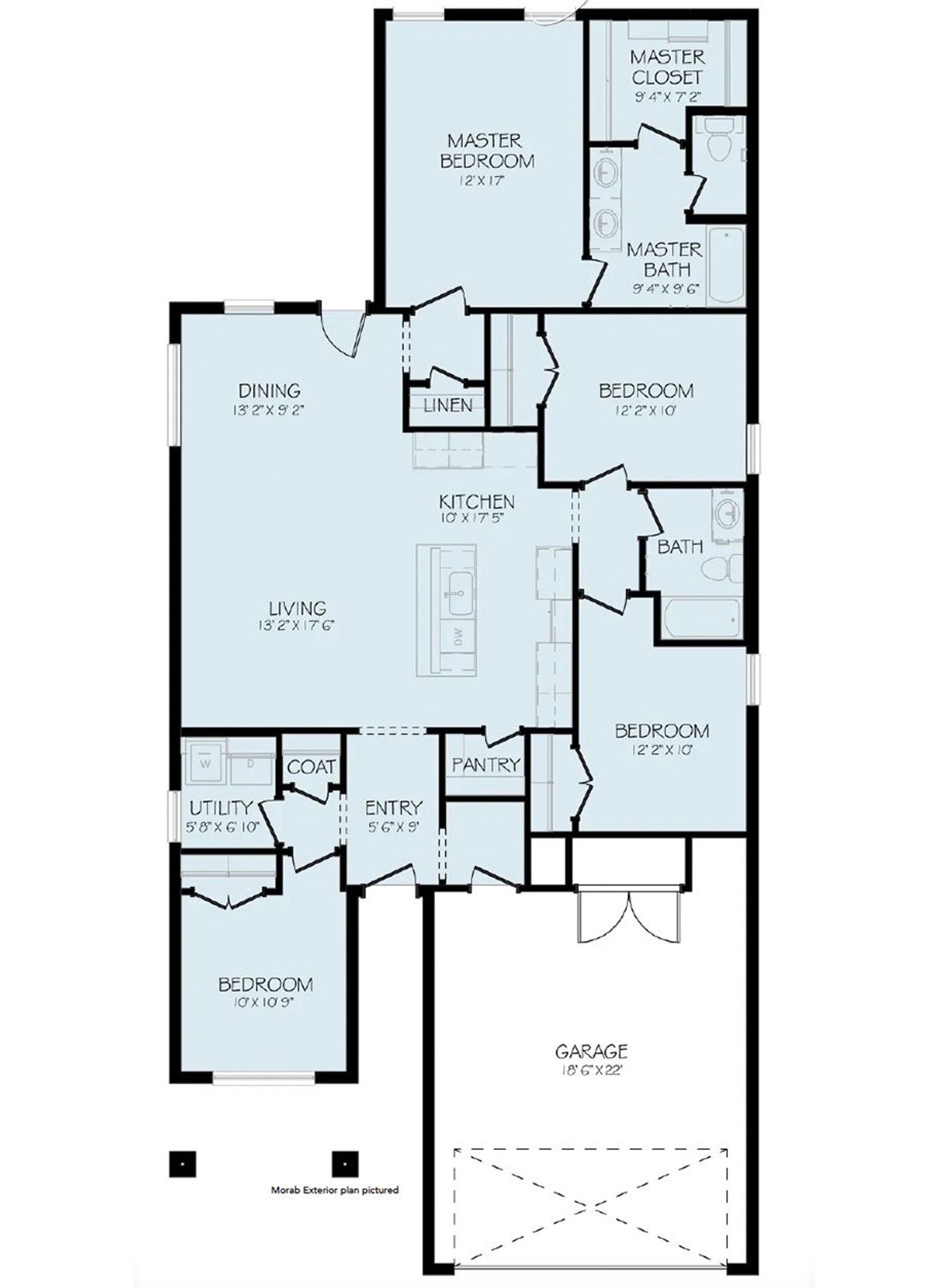 2D floor plan layout for the Nez Perce by Wyldewood Homes in The Preserve At Country Ridge, Sherman, TX (Image 2). 2D floor plan layout for the Nez Perce by Wyldewood Homes in The Preserve At Country Ridge, Sherman, TX (Image 2).