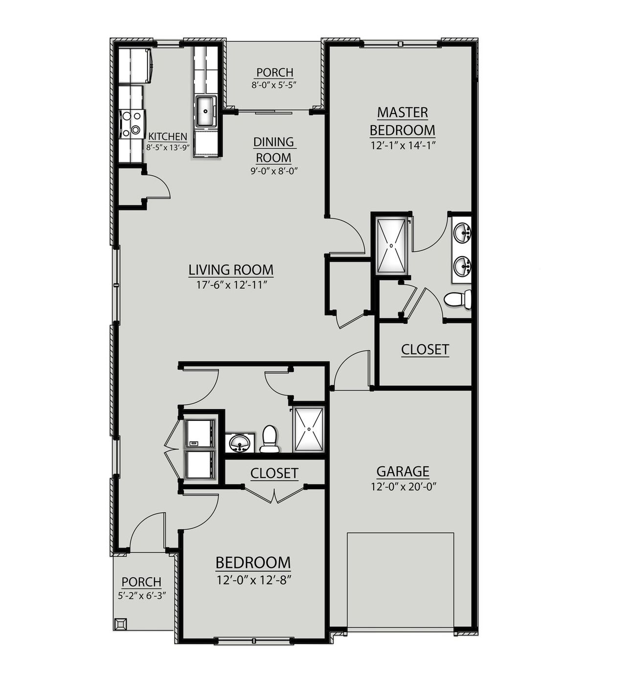 2D floor plan layout for the Palmer by DSLD Homes in Saddlebrook, Murfreesboro, TN (Image 2).