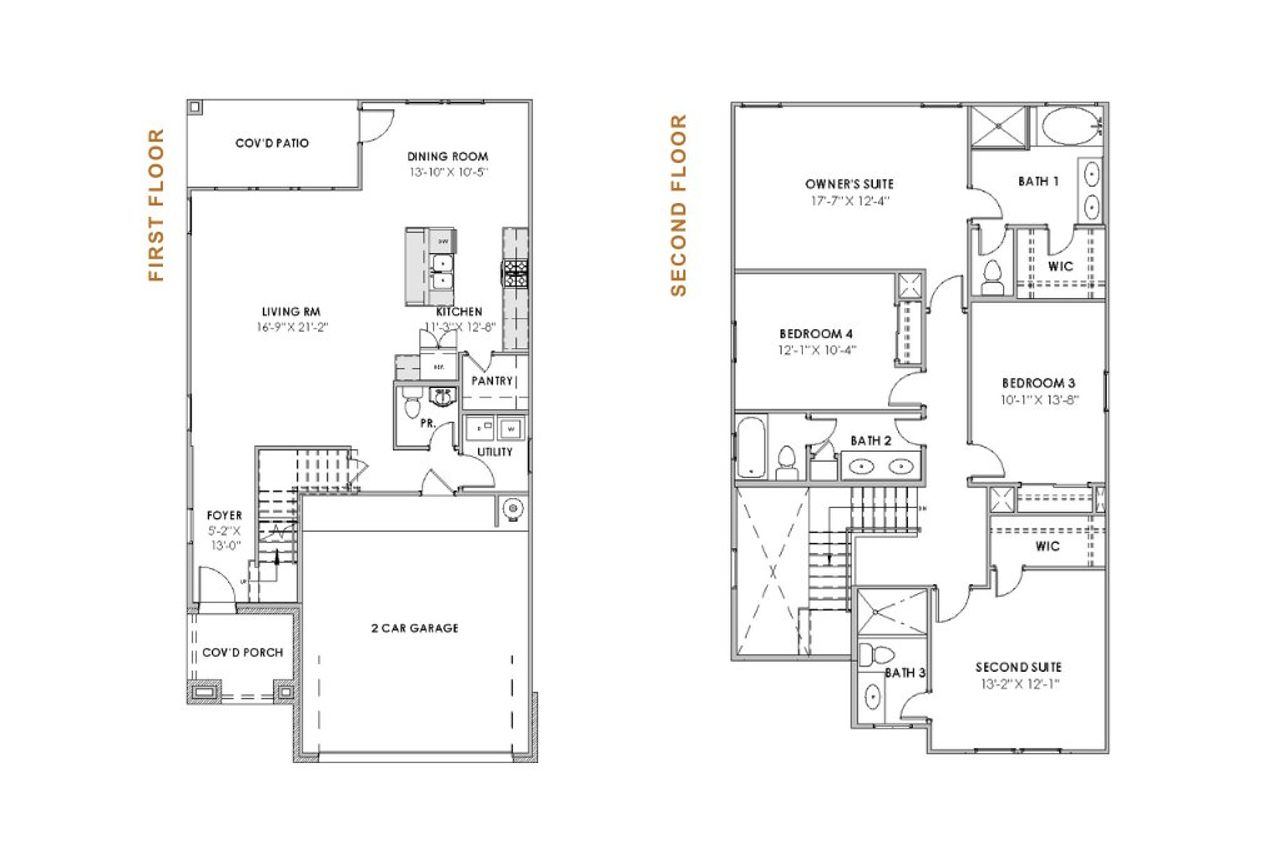 2D floor plan layout of this home in Glendale Lakes, Arcola, TX (Image 2).