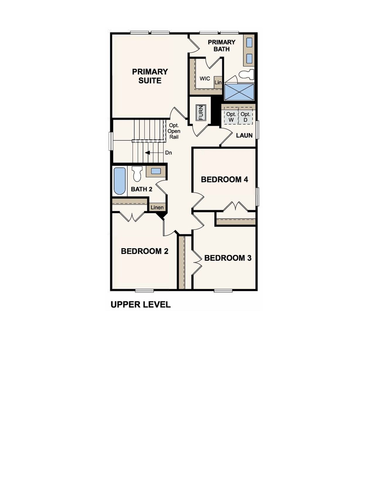 2D floor plan layout of this home in Cloverdale, Houston, TX (Image 2).