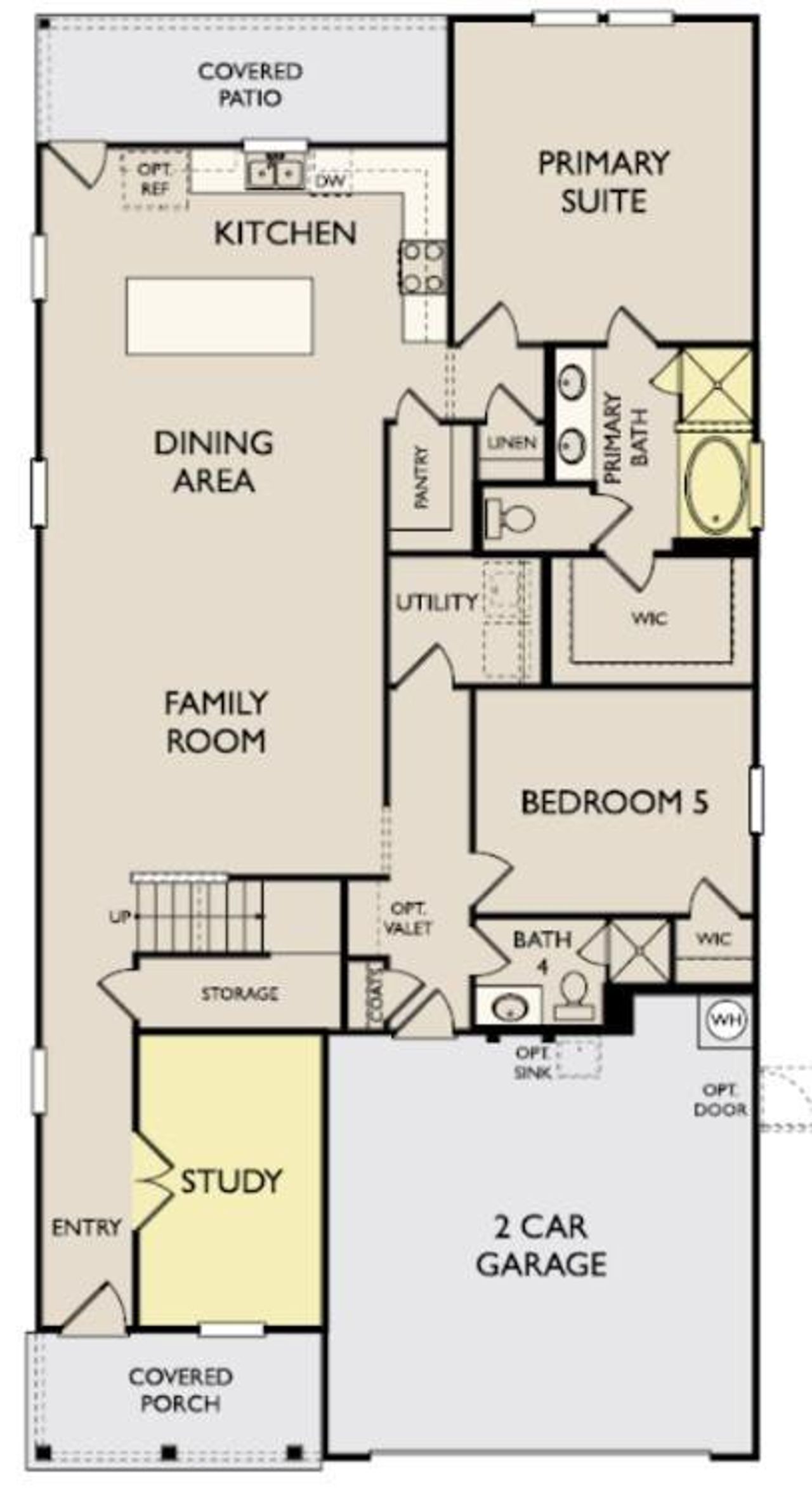 2D floor plan layout of this home in Patterson Ranch, Georgetown, TX (Image 2). 2D floor plan layout of this home in Patterson Ranch, Georgetown, TX (Image 2).