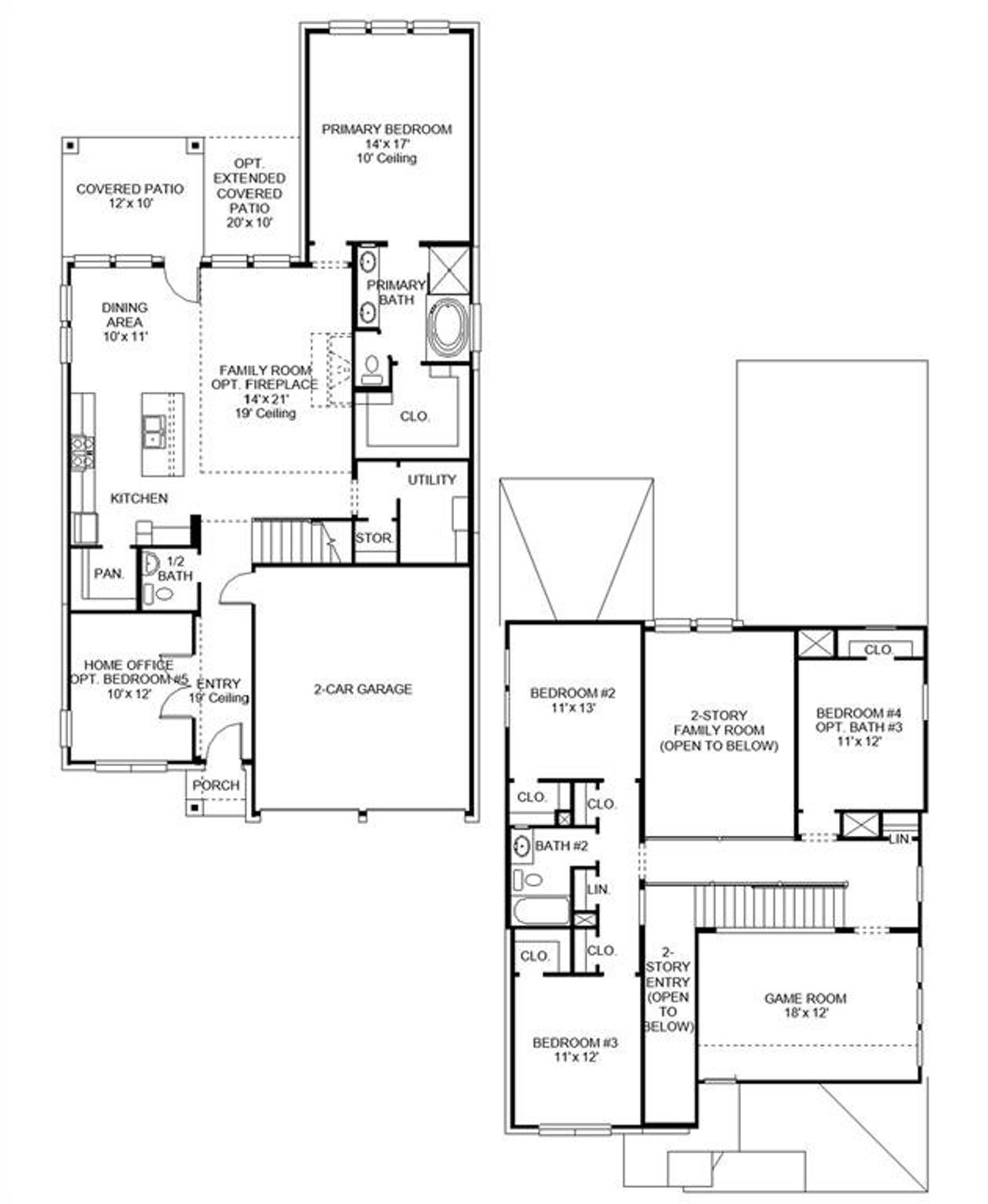 2D floor plan layout of this home in Devonshire, Forney, TX (Image 2).