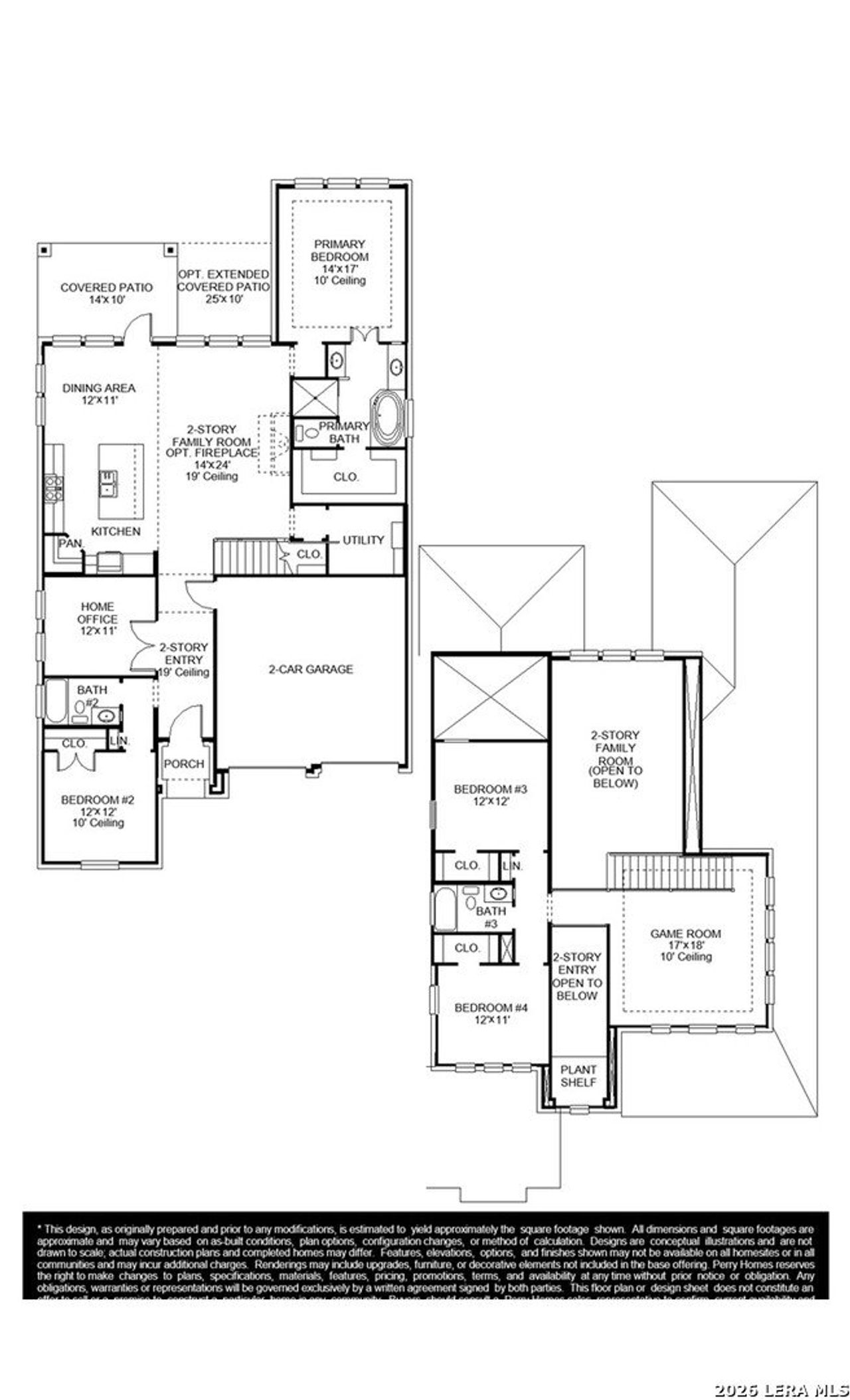 2D floor plan layout of this home in Hidden Canyon, San Antonio, TX (Image 2).