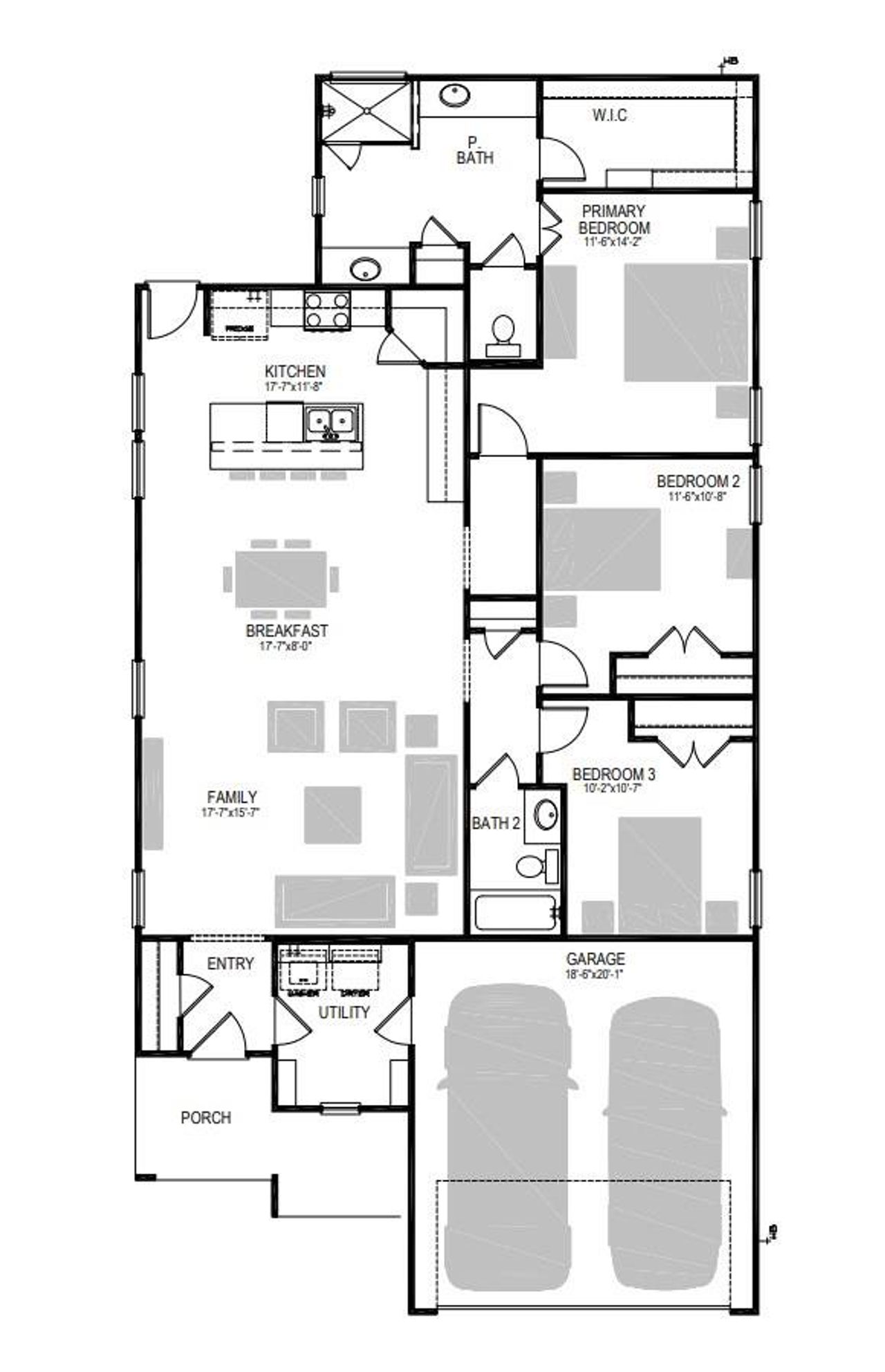 Visualize the thoughtful layout of this home with clearly defined living spaces.