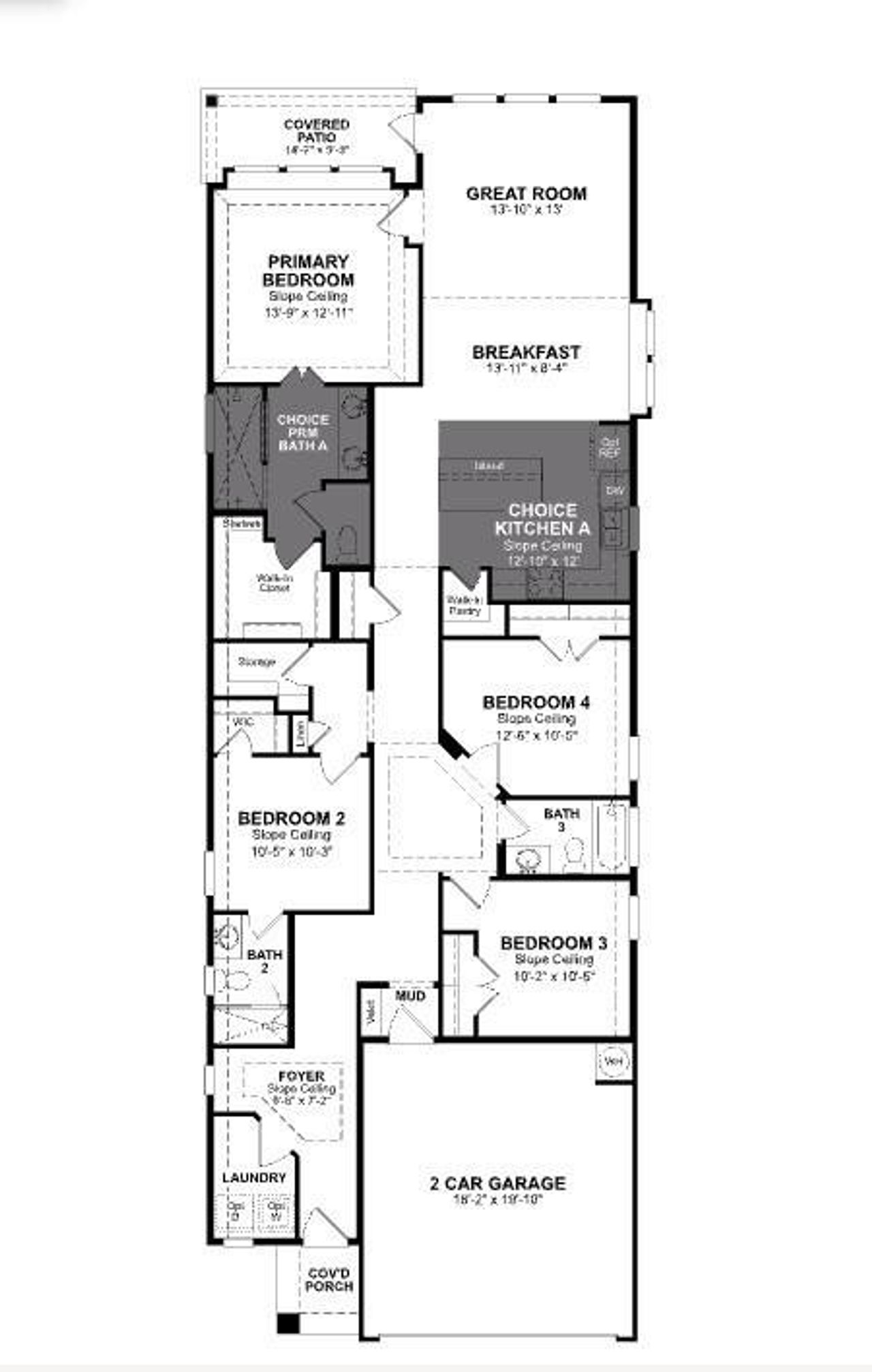 2D floor plan layout of this home in Jubilee, Hockley, TX (Image 2).