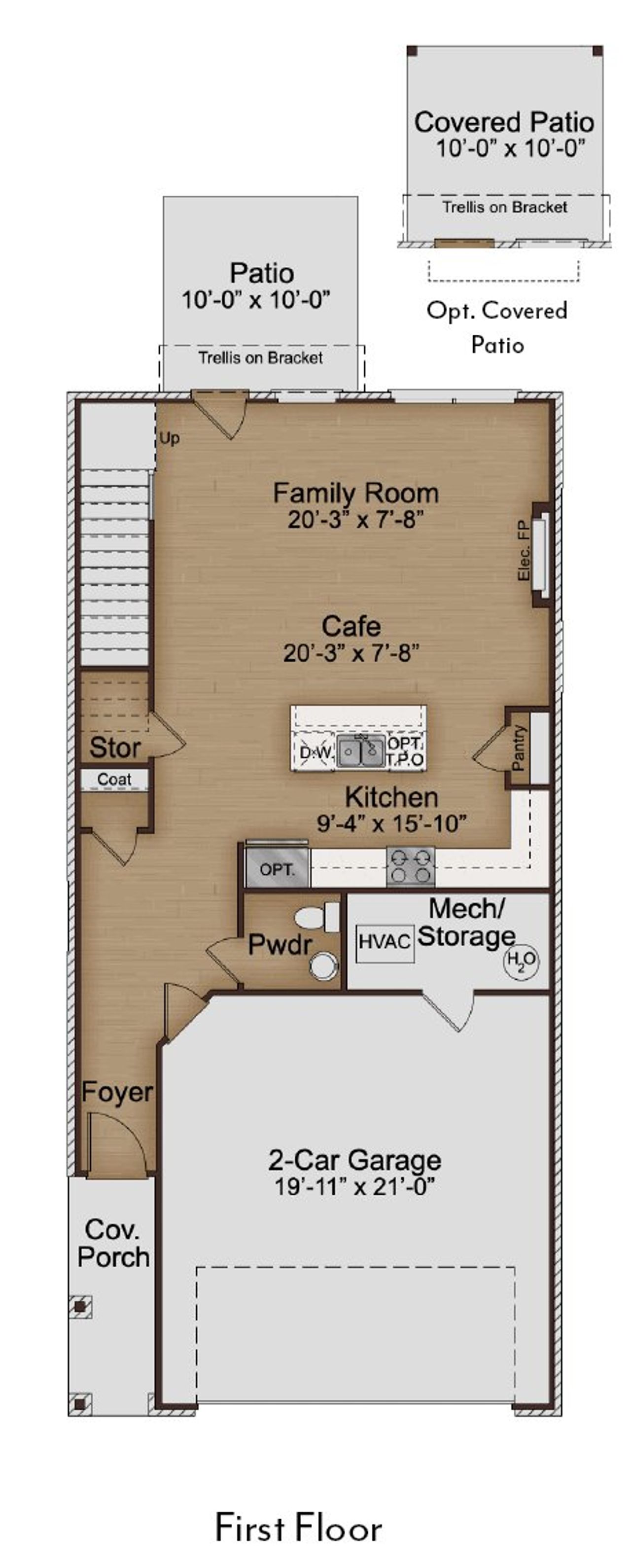 2D floor plan layout of this home in Porter Reserve, Decatur, GA (Image 2).