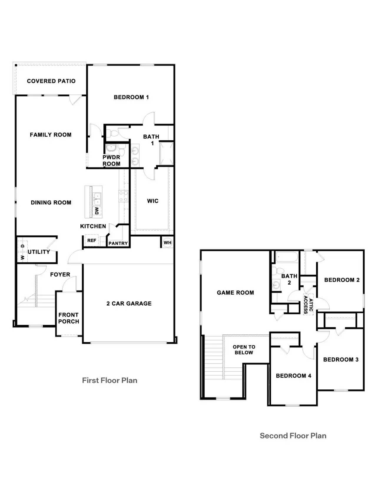 2D floor plan layout of this home in Valverde, Bastrop, TX (Image 2).