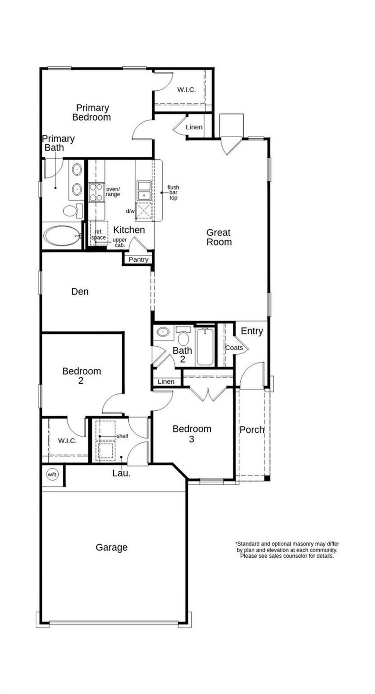 This floor plan features 3 bedrooms, 2 full baths, and over 1,300 square feet of living space. This floor plan features 3 bedrooms, 2 full baths, and over 1,300 square feet of living space.