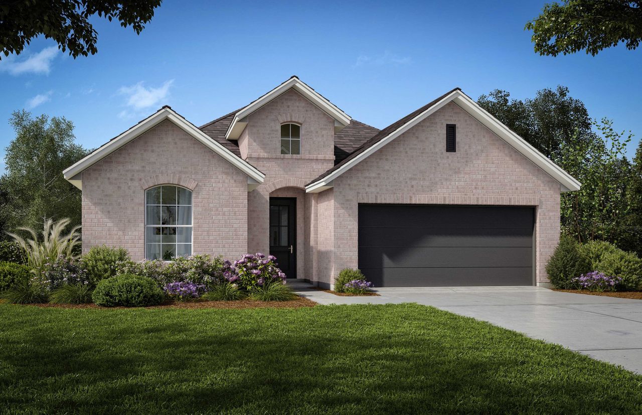 Representative exterior photo of a completed home built from the Goliad - SH 4450 by Shaddock Homes in Tavolo Park, Fort Worth, TX (Image 2).
