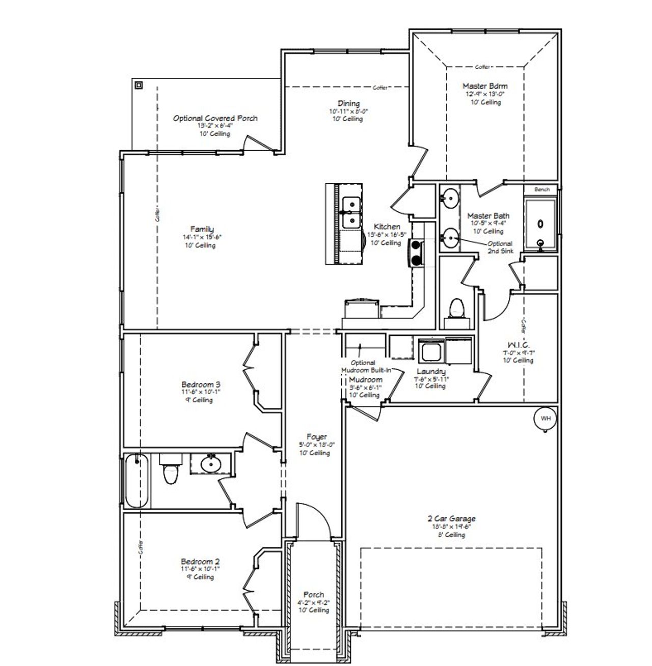 Image 2 representing the The Marigold by Avonley Homes in Bonham Trace, Bryan, TX.