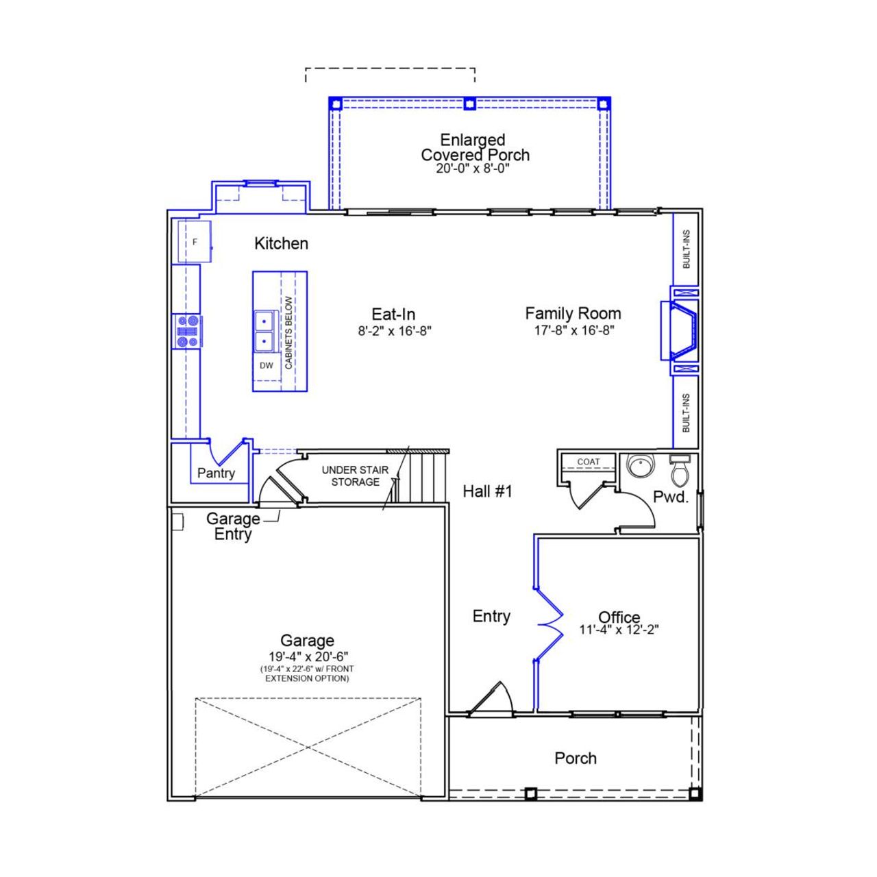 2D floor plan layout of this home in Foxhall Landing, Easley, SC (Image 2). 2D floor plan layout of this home in Foxhall Landing, Easley, SC (Image 2).