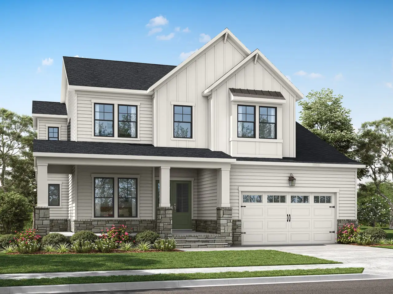 Representative exterior photo of a completed home built from the Ashworth by Tri Pointe Homes in Castleberry Reserve, Apex, NC (Image 2).