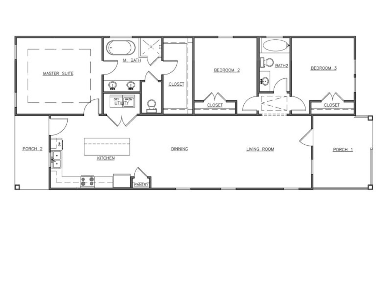 2D floor plan layout for the Allen by Sullivan Brothers Builders in Pearland Old Townsite, Pearland, TX (Image 2).