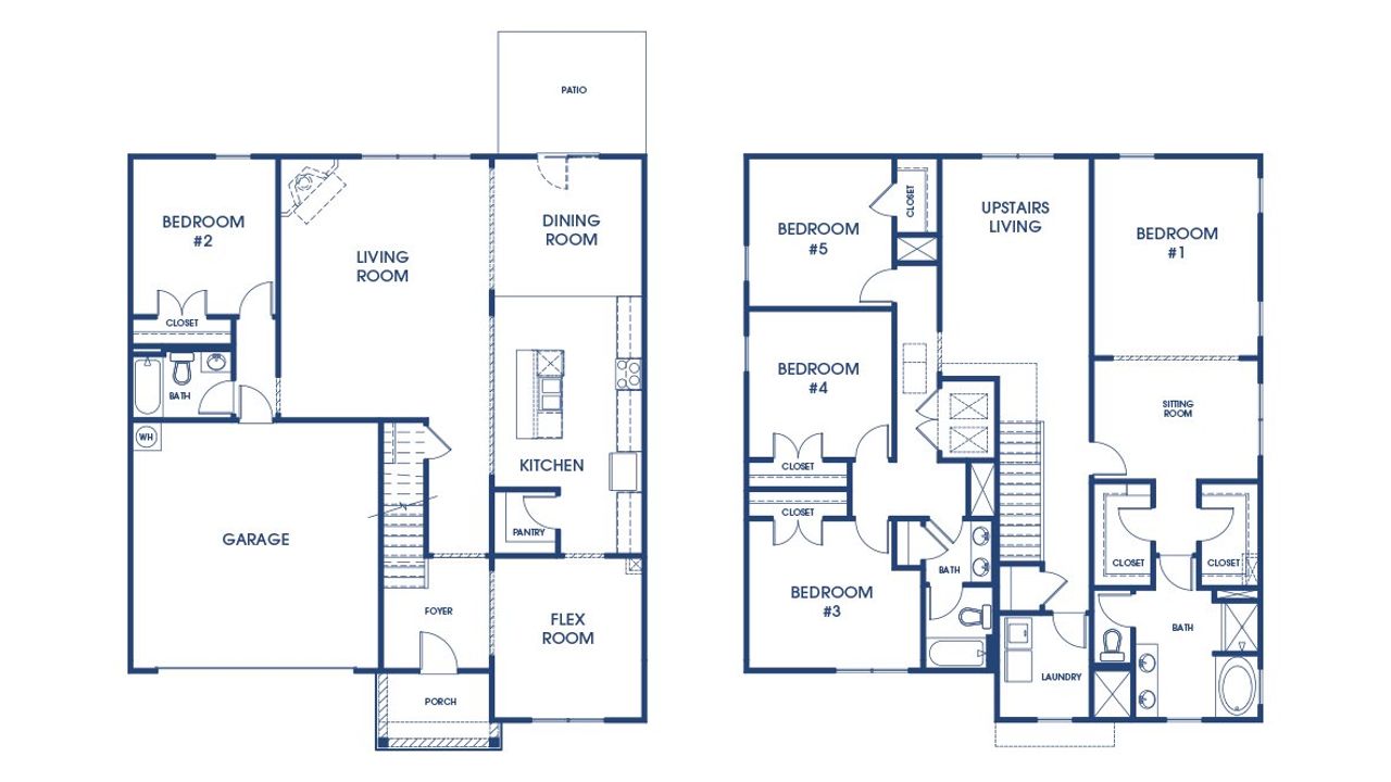 2D floor plan layout of this home in Southwind Village, Evans, GA (Image 2).